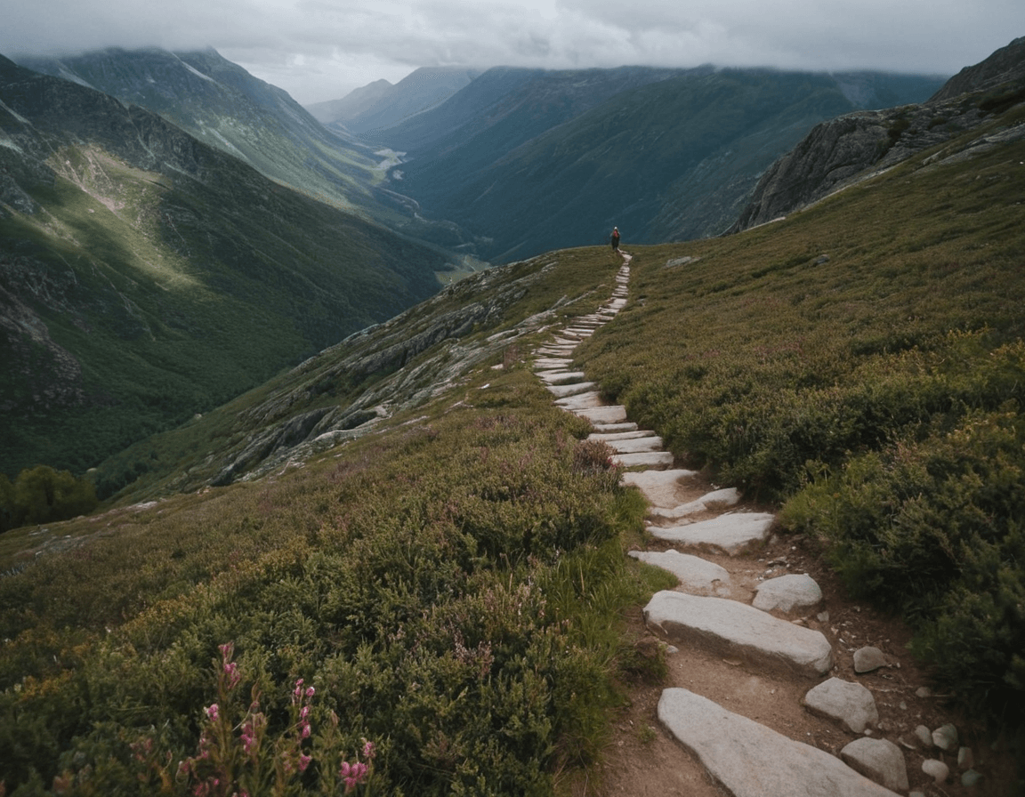 Hiking in the mountains