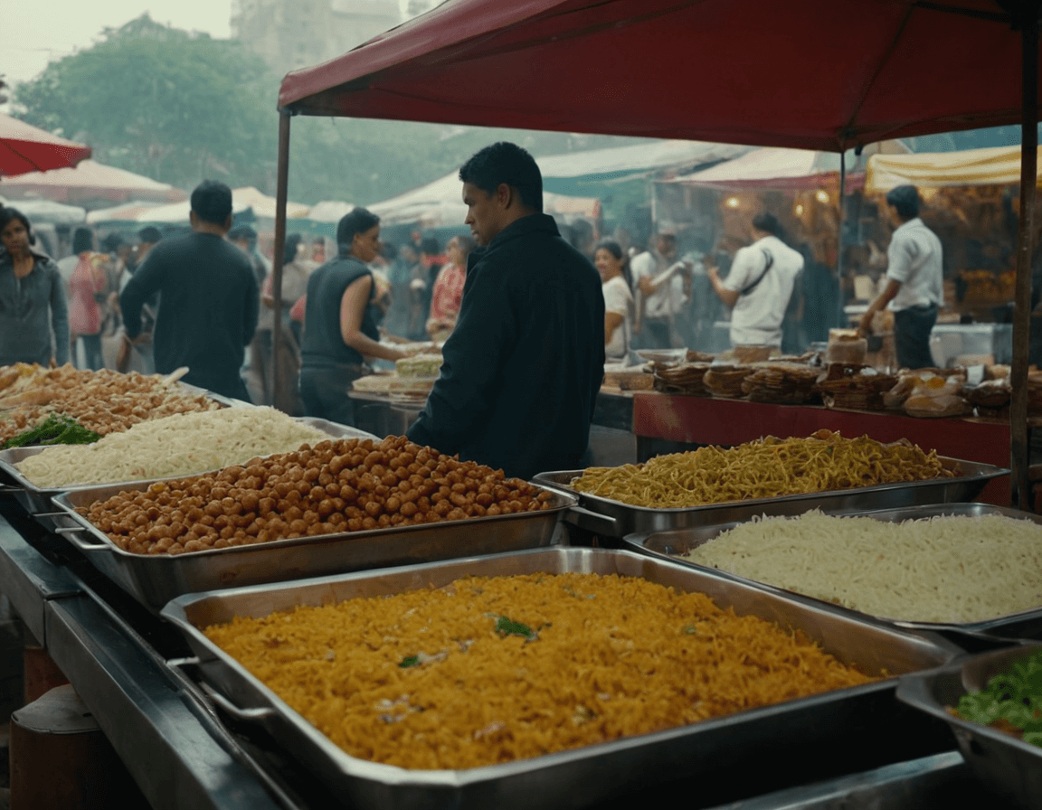 Street food market